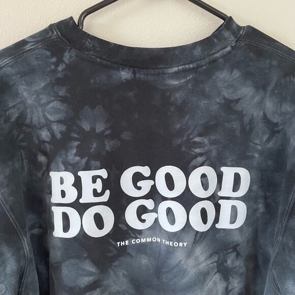 The Common Theory Tie Dye Black BE GOOD DO GOOD Crewneck (M) - Picture 6 of 7